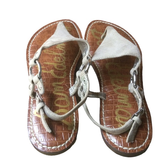 Sam Edelman Greta Gray Suede Thong Sandal Size 7 - Picture 4 of 6